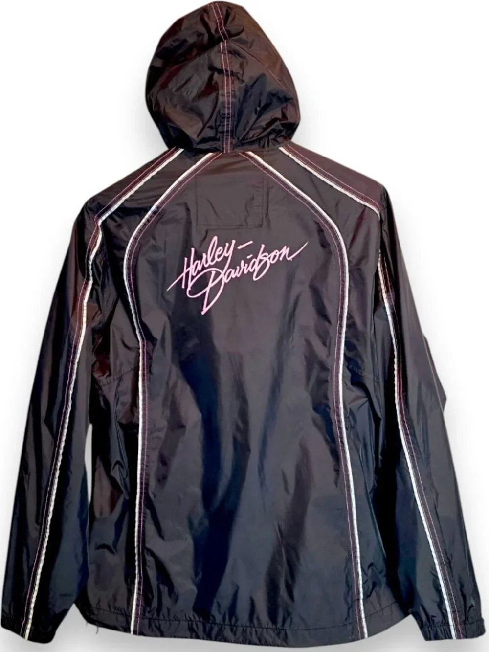 Harley-Davidson Illumination 360 Women's L Rain Suit - Black w/Pink piping NWOT - Picture 4 of 14